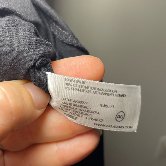 AG Adriano Goldschmied Black Cotton Blend Tank Midi open back Dress in Size L - Picture 10 of 10